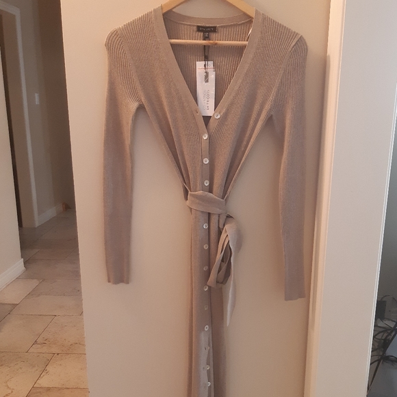 Nwt Dynamite long sleeve button down dress - Picture 2 of 5